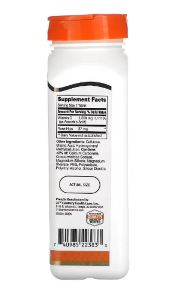 21st Century, Vitamin C with Rose Hips, 1,000 mg, 110 Tablets