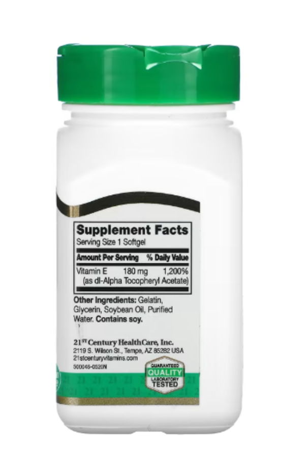 21st Century, Vitamin E, 180 mg (400 IU), 110 Softgels