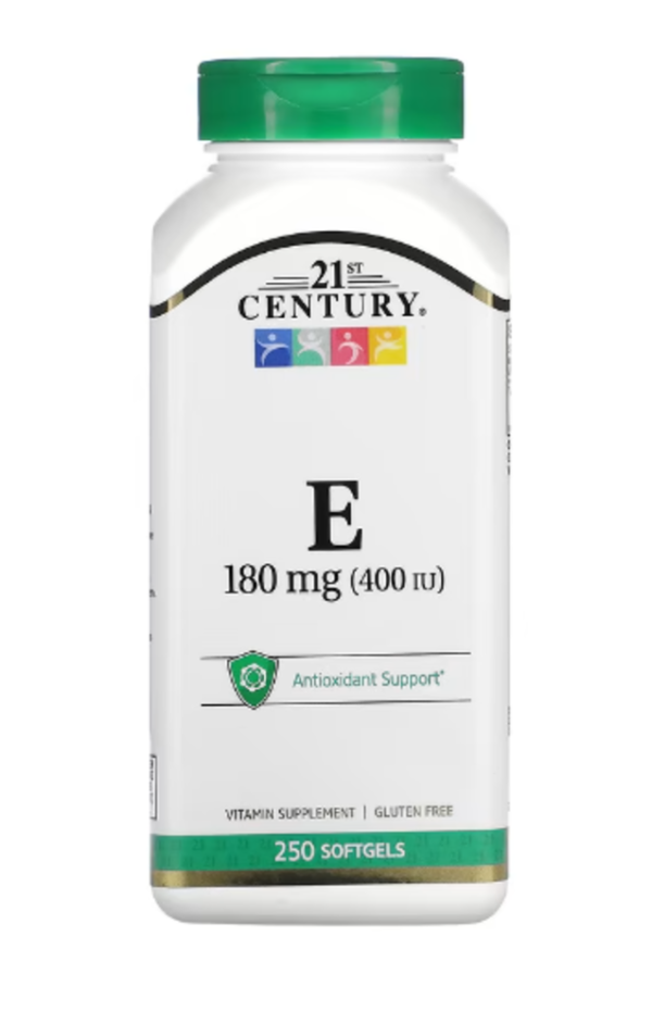 21st Century, Vitamin E, 180 mg (400 IU), 250 Softgels