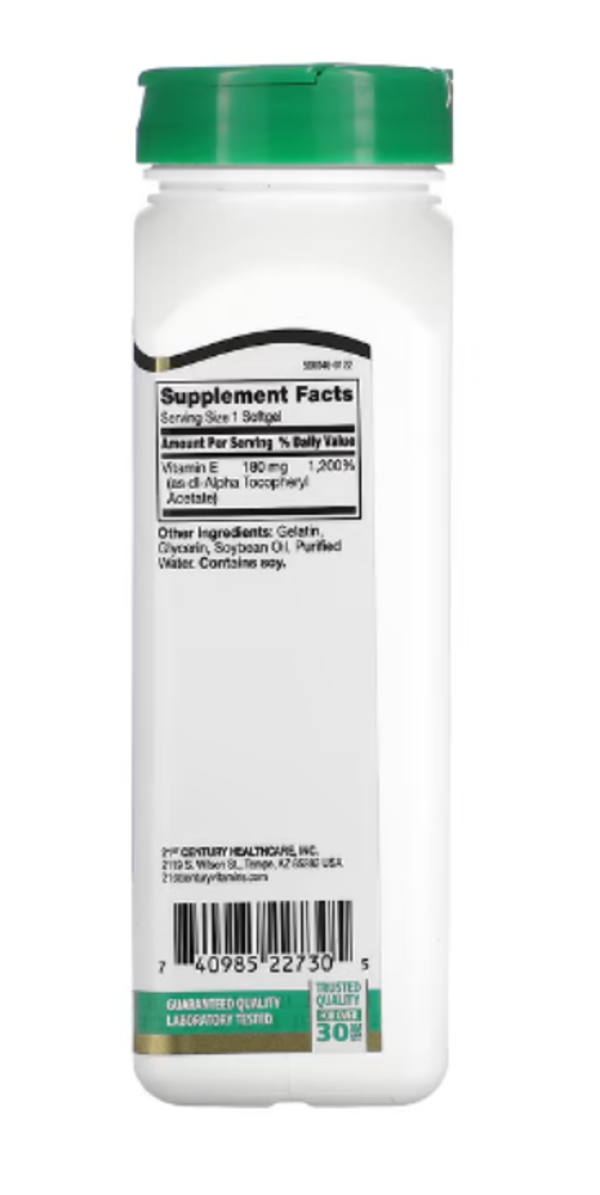 21st Century, Vitamin E, 180 mg (400 IU), 250 Softgels