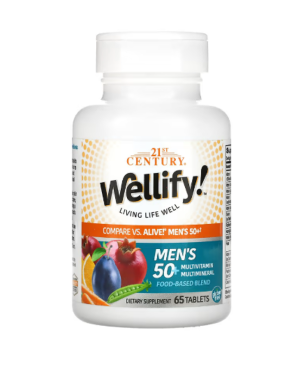 21st Century, Wellify, Men's 50+ Multivitamin Multimineral, 65 Tablets
