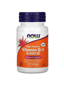 NOW Foods, Vitamin D-3, High Potency, 5,000 IU, 240 Softgels