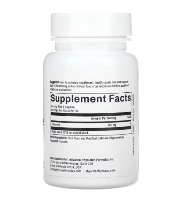 Advance Physician Formulas, L-Theanine, 200 mg, 60 Capsules