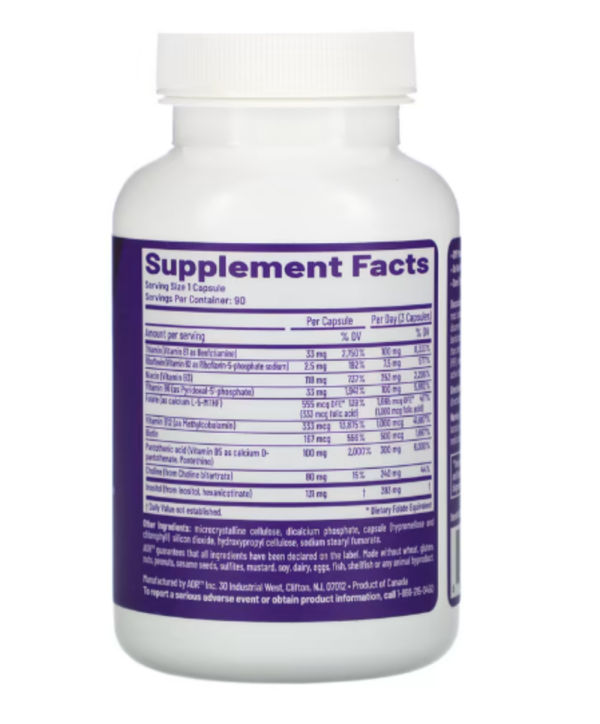 Advanced Orthomolecular Research AOR, Advanced B Complex, 90 Vegetarian Capsules