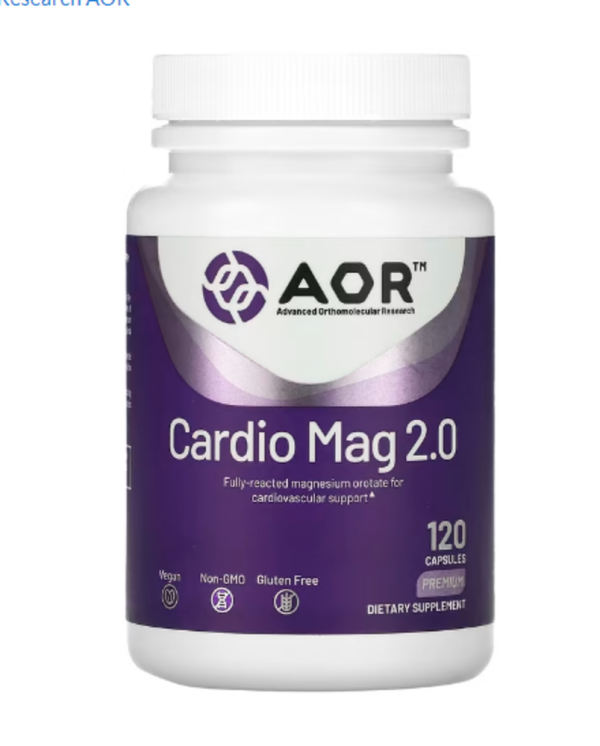 Advanced Orthomolecular Research AOR, Cardio Mag 2.0, 120 Capsules