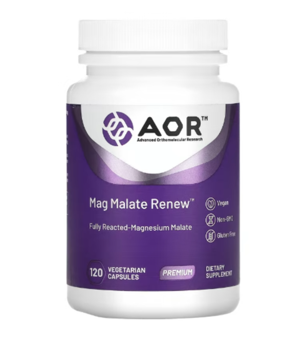 Advanced Orthomolecular Research AOR, Mag Malate Renew, 120 Vegetarian Capsules