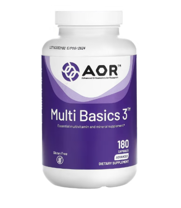 Advanced Orthomolecular Research AOR, Multi Basics 3, 180 Capsules