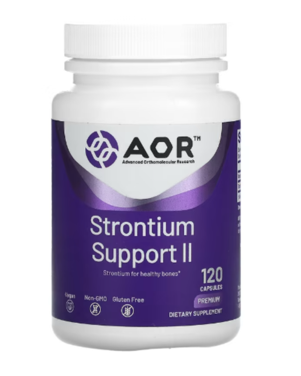 Advanced Orthomolecular Research AOR, Strontium Support II, 120 Capsules