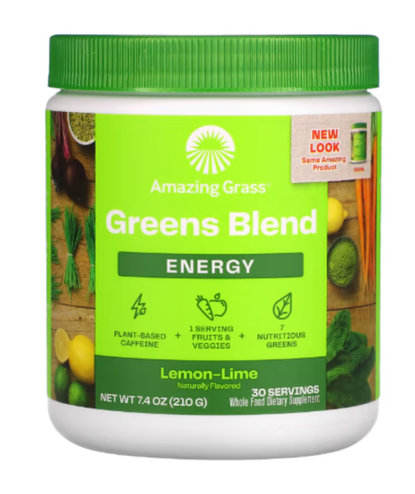 Amazing Grass, Greens Blend, Energy, Lemon Lime, 7.4 oz (210 g)