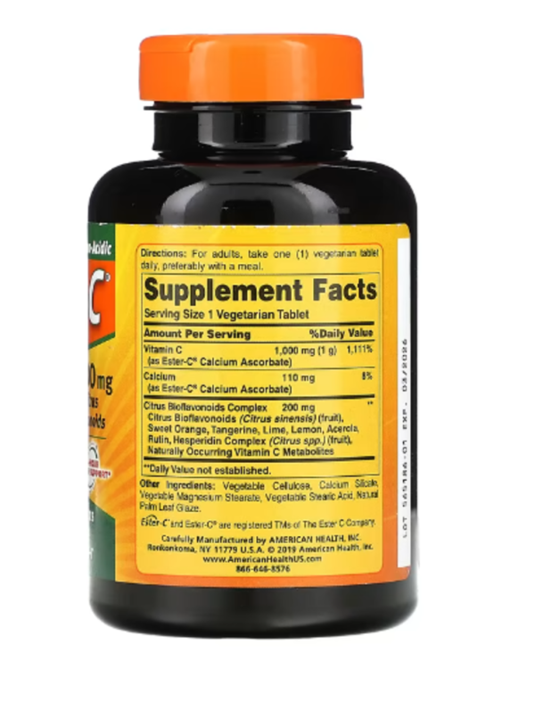American Health, Ester-C with Citrus Bioflavonoids, 1,000 mg, 120 Vegetarian Tablets