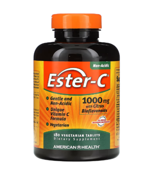 American Health, Ester-C with Citrus Bioflavonoids, 1,000 mg, 180 Vegetarian Tablets