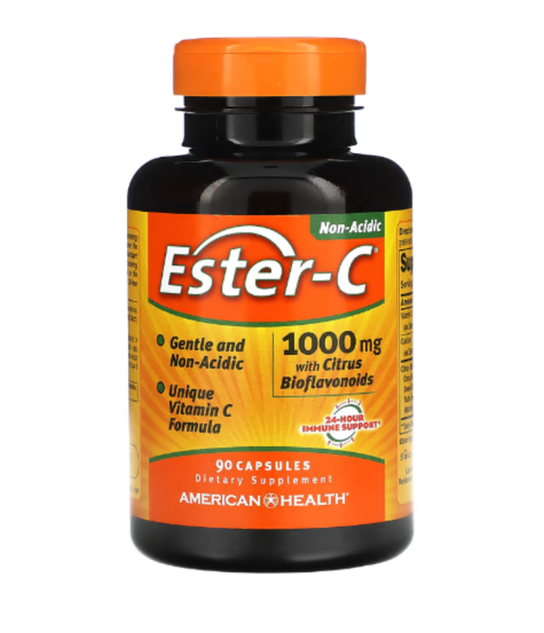 American Health, Ester-C with Citrus Bioflavonoids, 1,000 mg, 90 Capsules