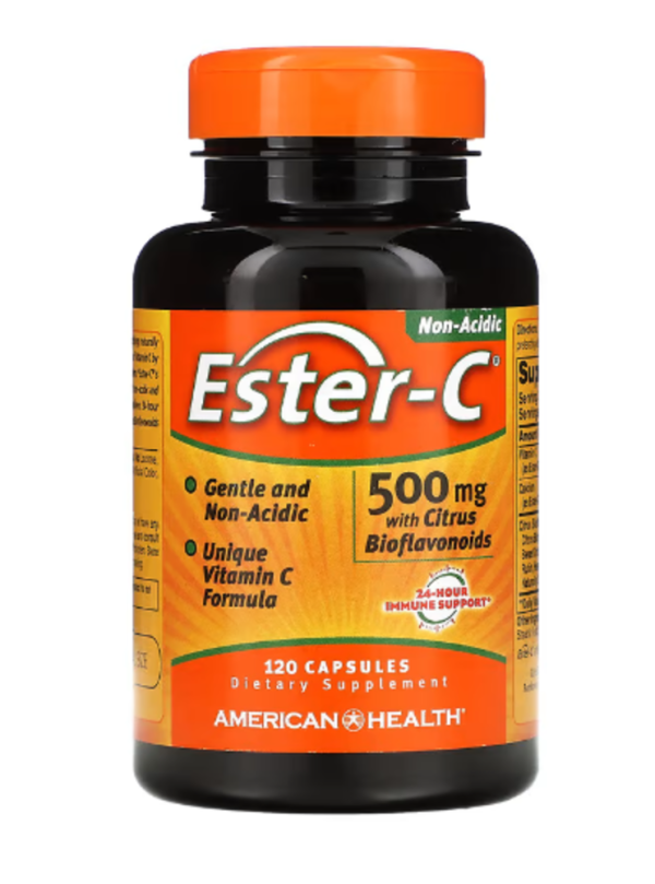 American Health, Ester-C with Citrus Bioflavonoids, 500 mg, 120 Capsules (250 mg per Capsule)