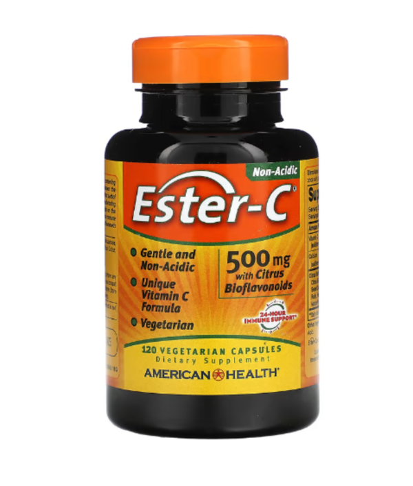 American Health, Ester-C with Citrus Bioflavonoids, 500 mg, 120 Vegetarian Capsules