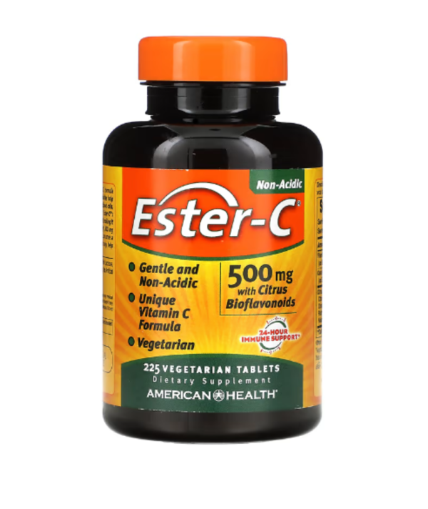 American Health, Ester-C with Citrus Bioflavonoids, 500 mg, 225 Vegetarian Tablets