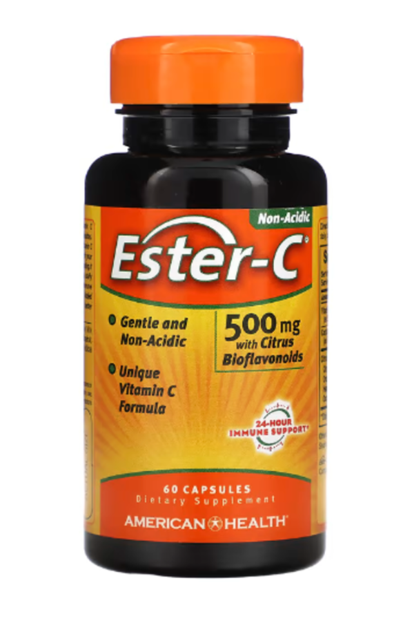 American Health, Ester-C with Citrus Bioflavonoids, 500 mg, 60 Capsules