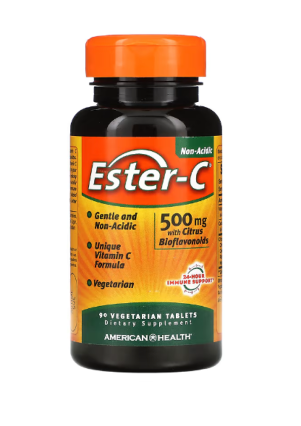 American Health, Ester-C With Citrus Bioflavonoids, 500 mg, 90 Vegetarian Tablets
