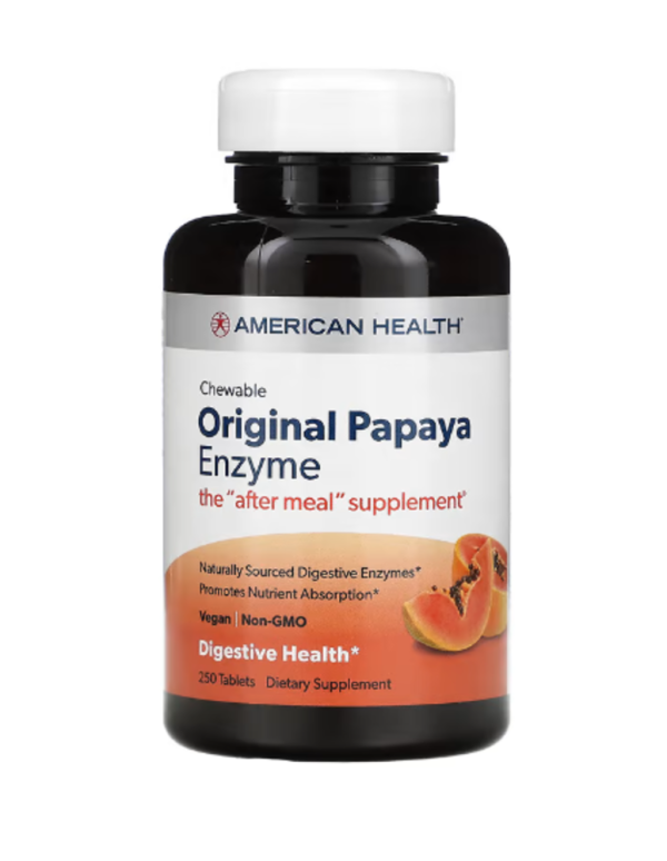 American Health, Original Chewable Papaya Enzyme, 250 Tablets