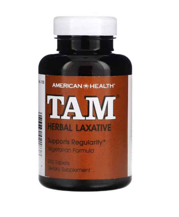 American Health, TAM, Herbal Laxative, 250 Tablets