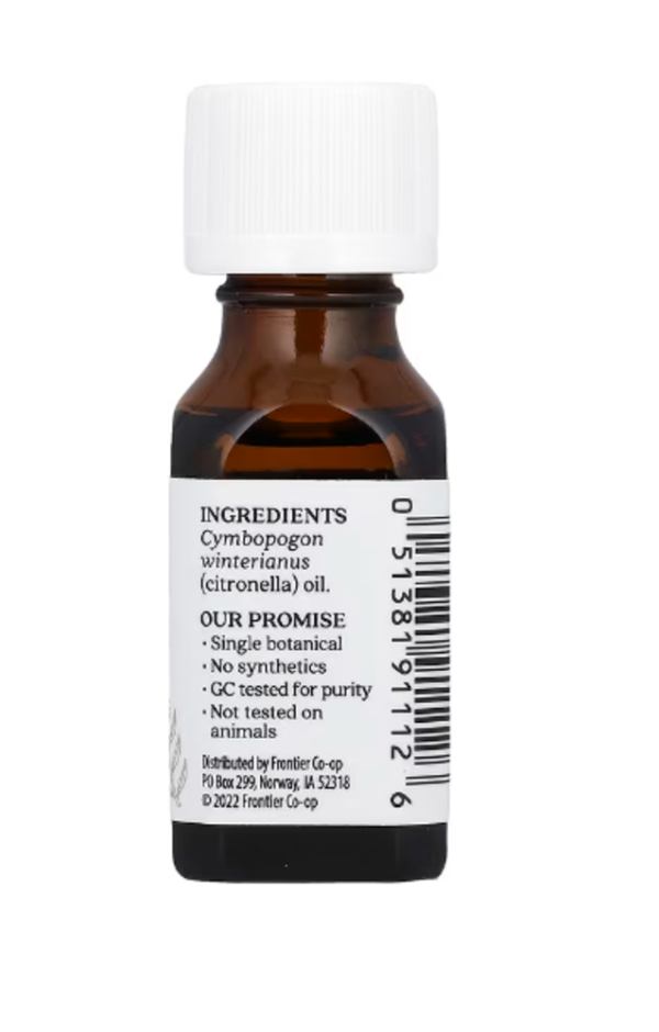 Aura Cacia, Pure Essential Oil, Citronella, 0.5 fl oz (15 ml)