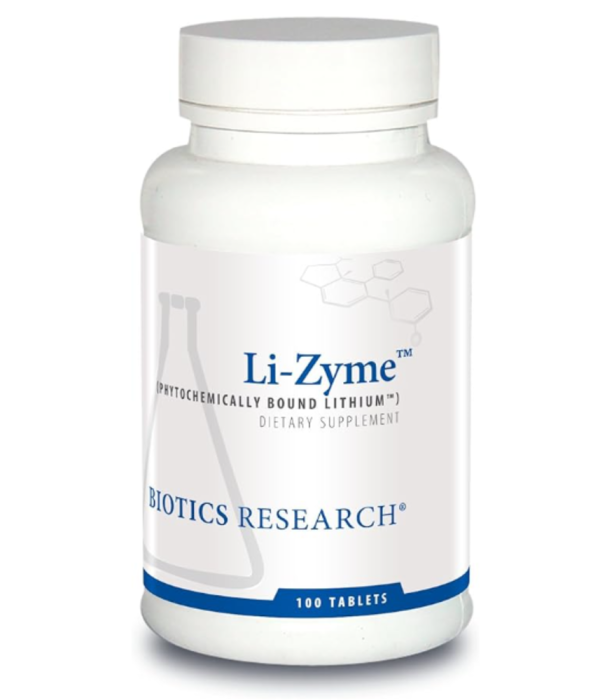 Biotics Research, Li-Zyme, (phytochemically Bound Lithium), 100 Tablets
