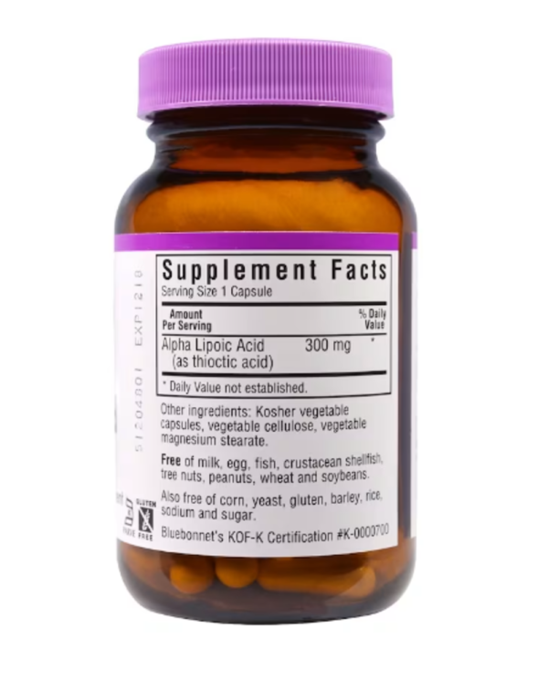 Bluebonnet Nutrition, Alpha Lipoic Acid, 300 mg, 60 Veggie Caps