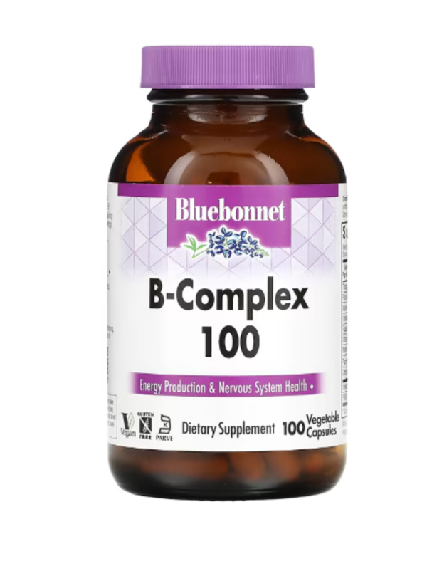 Bluebonnet Nutrition, B-Complex 100, 100 Vegetable Capsules