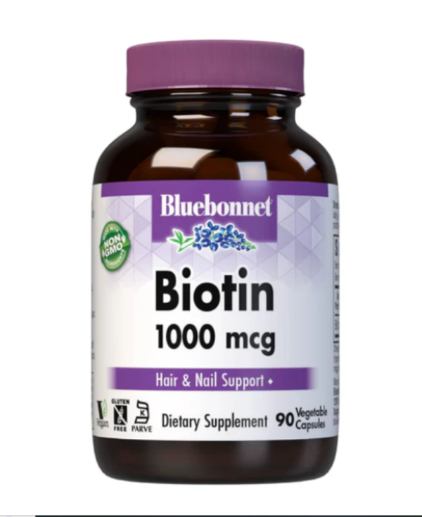 Bluebonnet Nutrition, Biotin, 1,000 mcg, 90 Vegetable Capsules