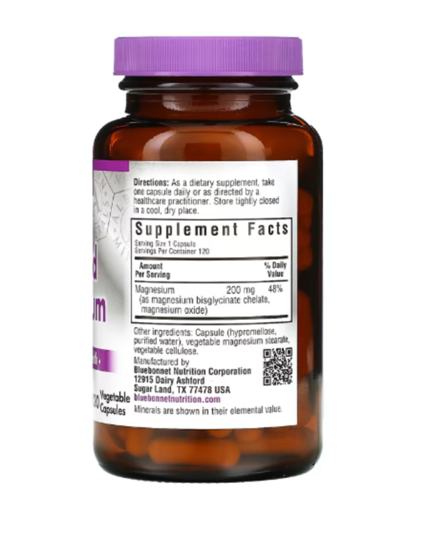 Bluebonnet Nutrition, Buffered Chelated Magnesium, 120 Vegetable Capsules
