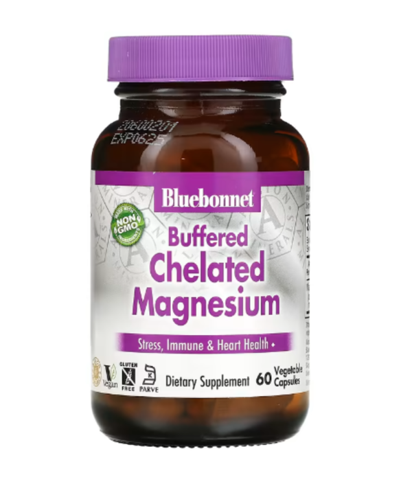 Bluebonnet Nutrition, Buffered Chelated Magnesium, 60 Vegetable Capsules