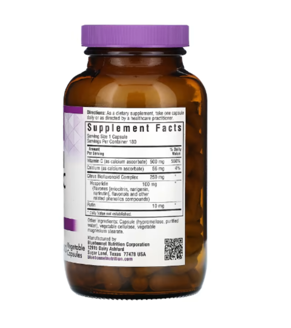 Bluebonnet Nutrition, Buffered Vitamin C, 500 mg, 180 Vegetable Capsules