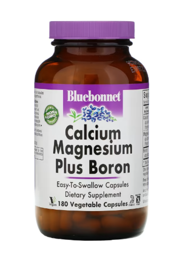 Bluebonnet Nutrition, Calcium Magnesium Plus Boron, 180 Vegetarian Capsule