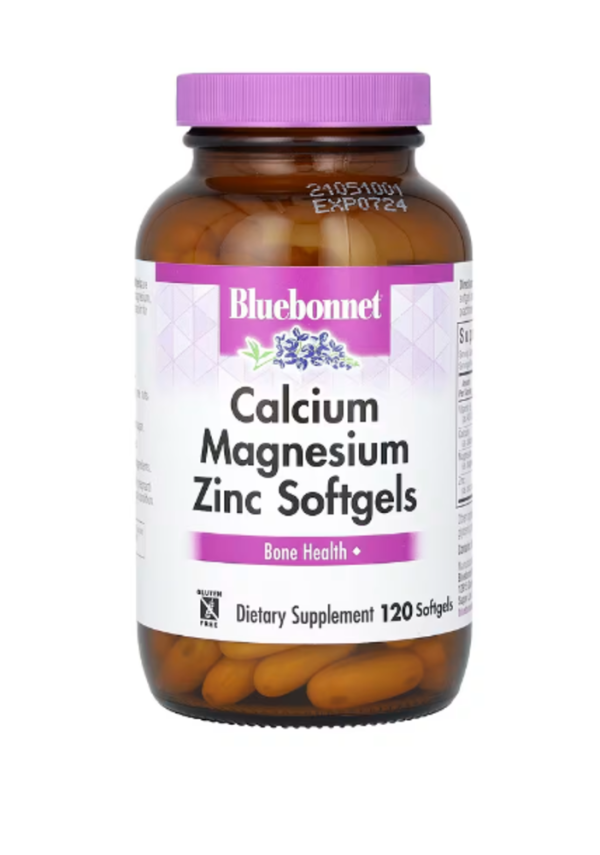 Bluebonnet Nutrition, Calcium Magnesium Zinc, 120 Softgels