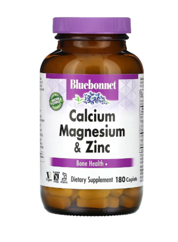 Bluebonnet Nutrition, Calcium Magnesium & Zinc, Bone Health, 180 Caplets