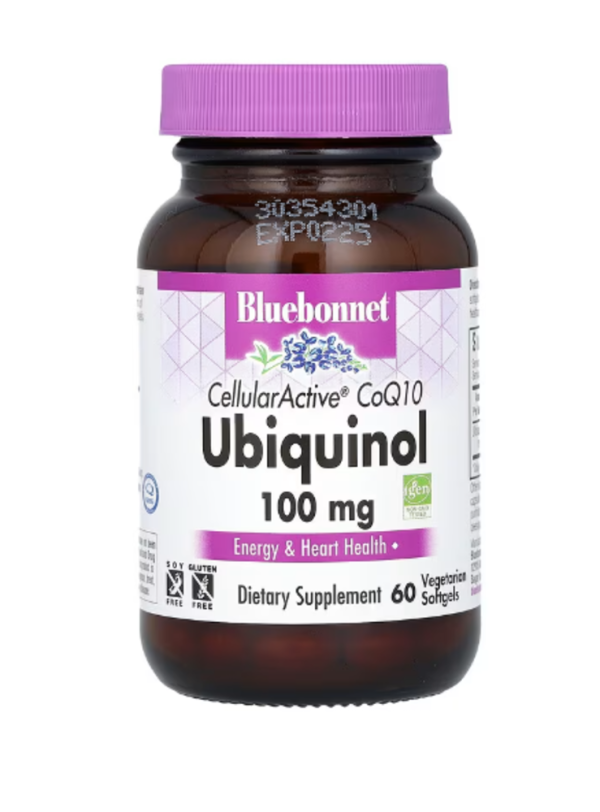 Bluebonnet Nutrition, CellularActive CoQ10, Ubiquinol, 100 mg, 60 Vegetarian Softgels