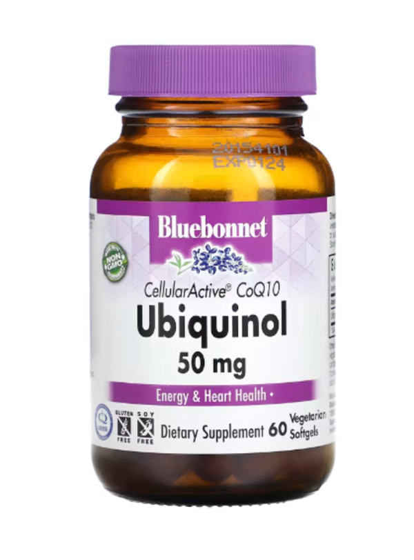 Bluebonnet Nutrition, CellularActive CoQ10, Ubiquinol, 50 mg, 60 Vegetarian Softgels