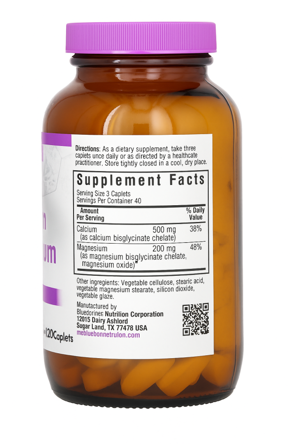 Bluebonnet Nutrition, Chelated Calcium Magnesium, 120 Caplets
