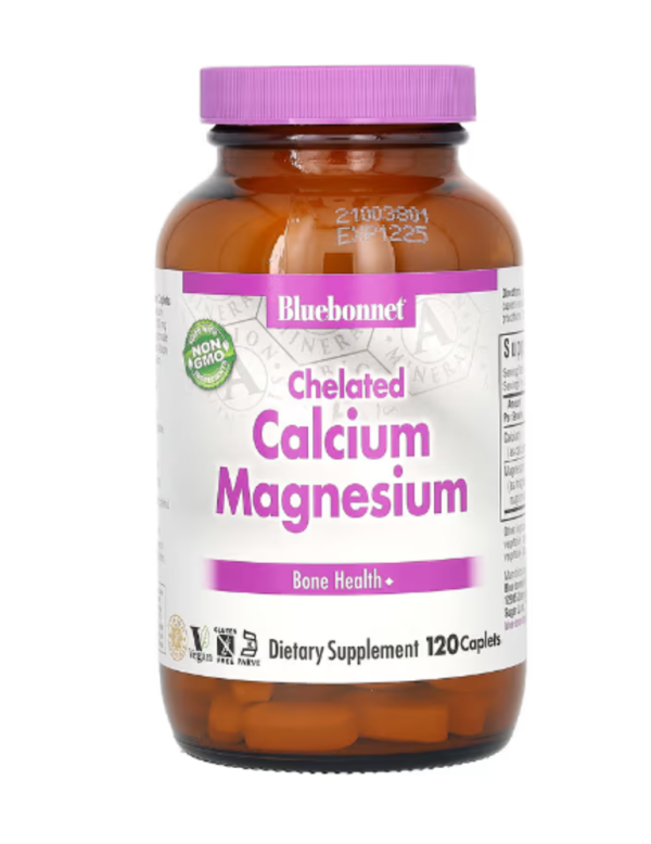 Bluebonnet Nutrition, Chelated Calcium Magnesium, 120 Caplets