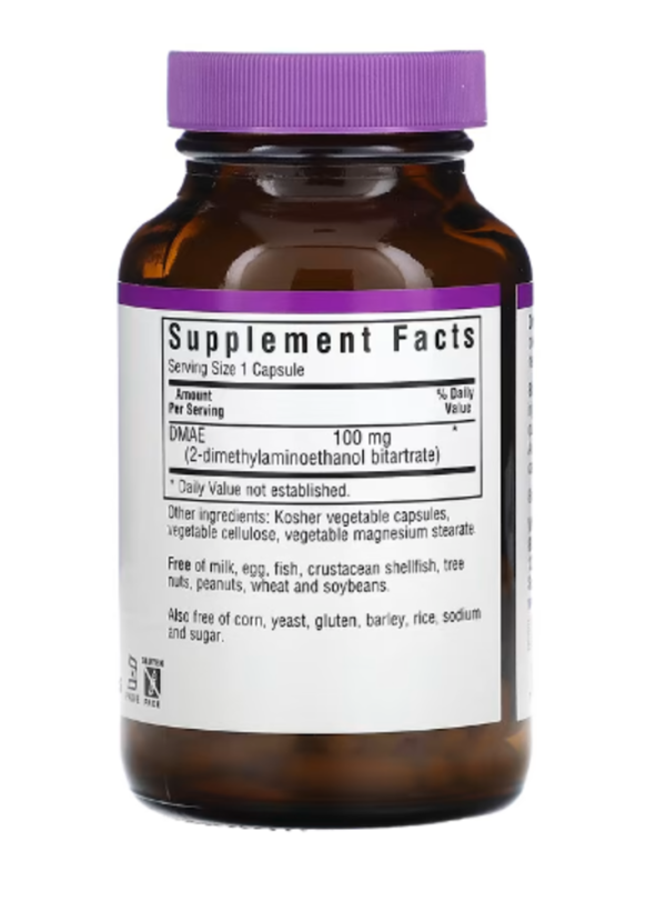 Bluebonnet Nutrition, DMAE, 100 mg, 100 Vegetable Capsules