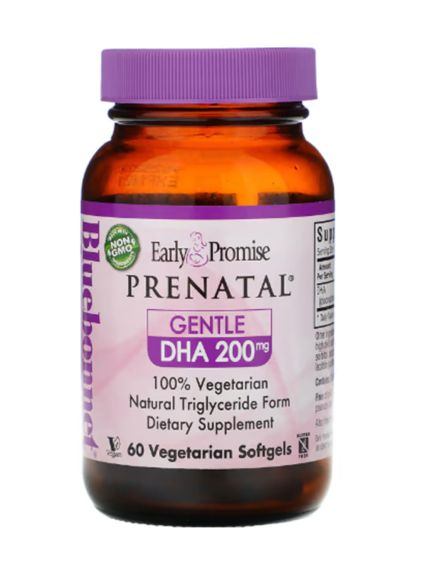 Bluebonnet Nutrition, Early Promise Prenatal, Gentle DHA, 200 mg, 60 Vegetarian Softgels