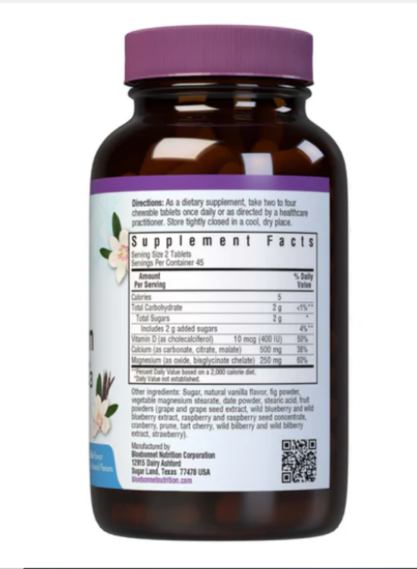 Bluebonnet Nutrition, EarthSweet Chewables, Calcium, Magnesium & Vitamin D3, Vanilla, 90 Tablets
