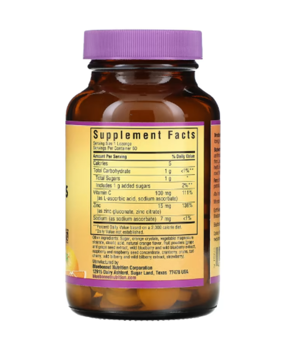 Bluebonnet Nutrition, EarthSweet Chewables, Zinc Lozenges, Orange, 15 mg, 60 Lozenges