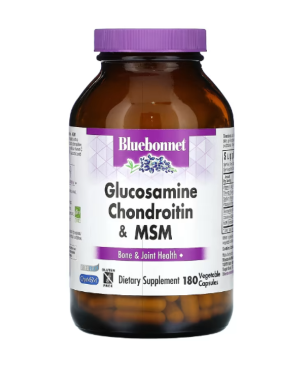 Bluebonnet Nutrition, Glucosamine Chondroitin & MSM, 180 Vegetable Capsules