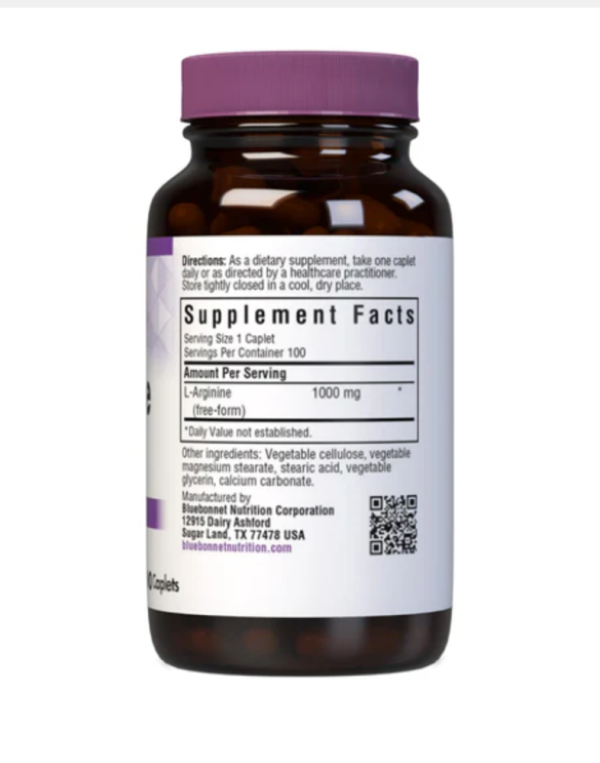 Bluebonnet Nutrition, L-Arginine, 1,000 mg, 100 Caplets