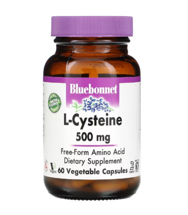 Bluebonnet Nutrition, L-Cysteine, 500 mg, 60 Vegetable Capsules