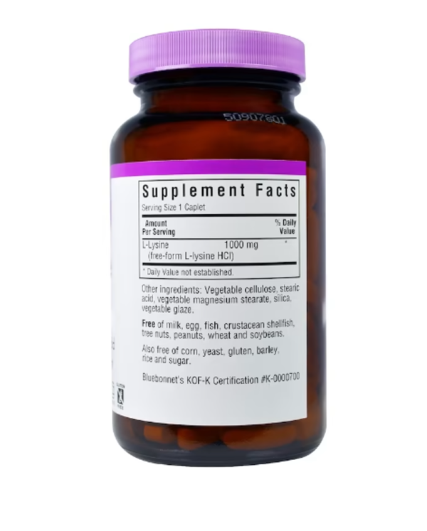 Bluebonnet Nutrition, L-Lysine, 1000 mg, 100 Caplets