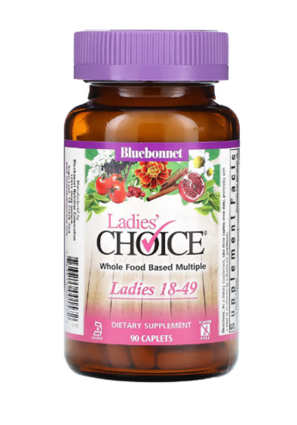 Bluebonnet Nutrition, Ladies' Choice, Whole Food Based Multiple, Ladies 18-49, 90 Caplets