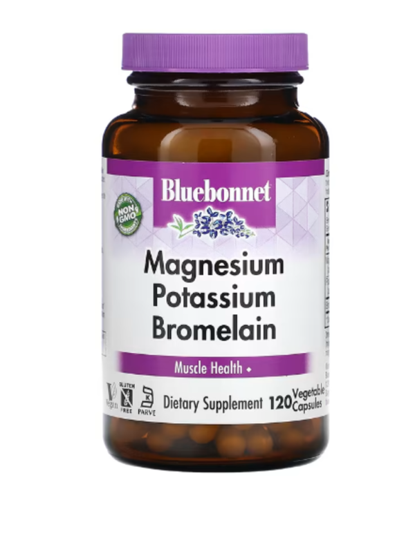 Bluebonnet Nutrition, Magnesium Potassium Bromelain, 120 Vegetable Capsules