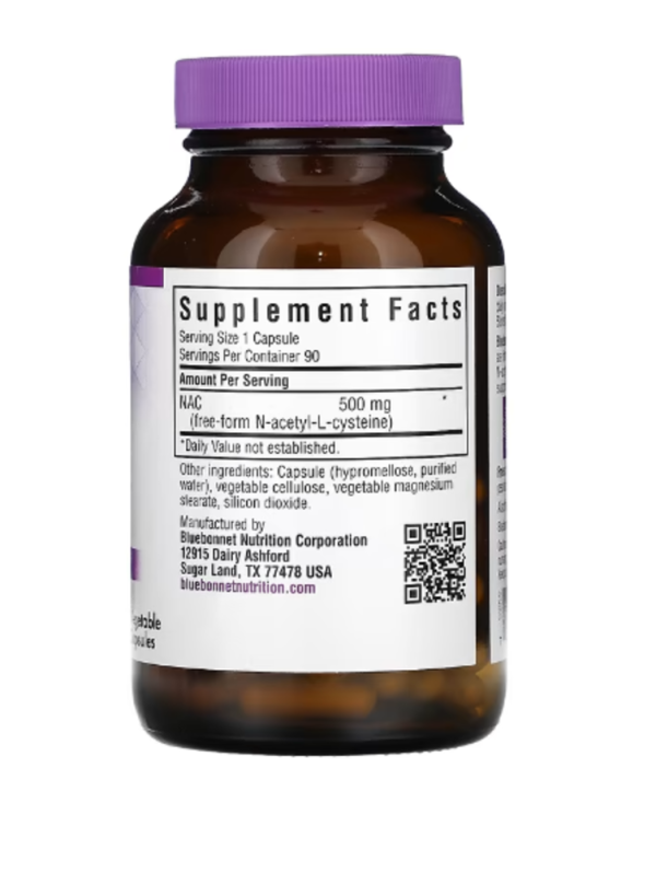 Bluebonnet Nutrition, NAC, 500 mg, 90 Vegetable Capsules