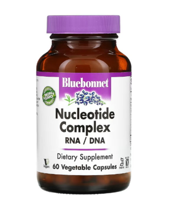 Bluebonnet Nutrition, Nucleotide Complex, RNA / DNA, 60 Vegetable Capsules